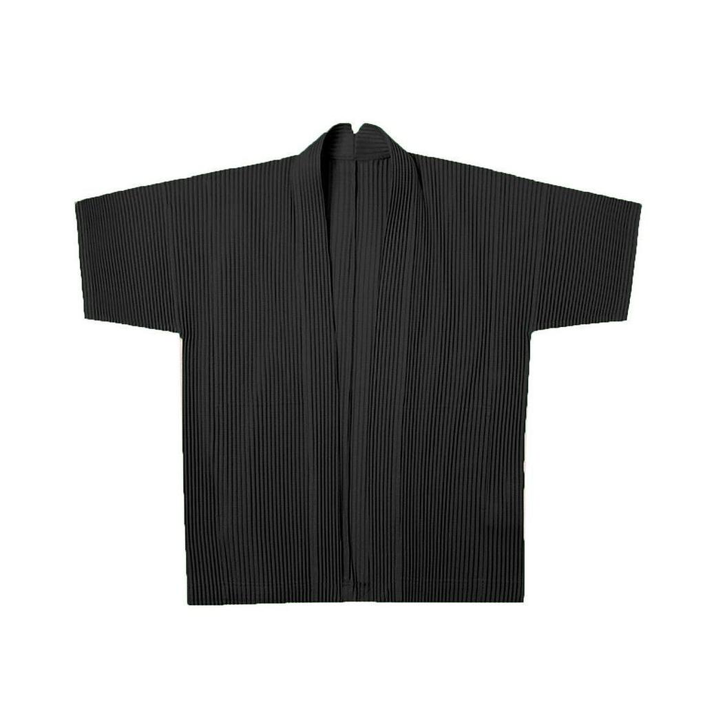 Men’s Loose Fit Pleated Five-Sleeve Jacket, Spring-Autumn, Plus Size, Japanese Style Dōha