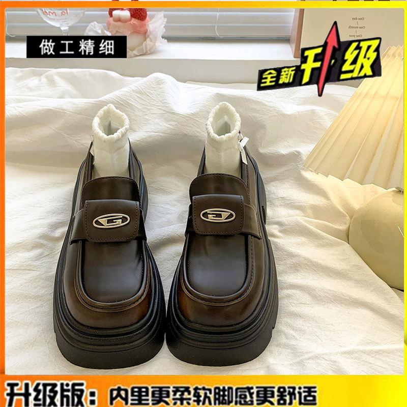 

Женские весенние новые кожаные туфли на платформе с одним ремешком, маленькие кожаные туфли Мэри Джейн, лоферы, одинарные туфли 40