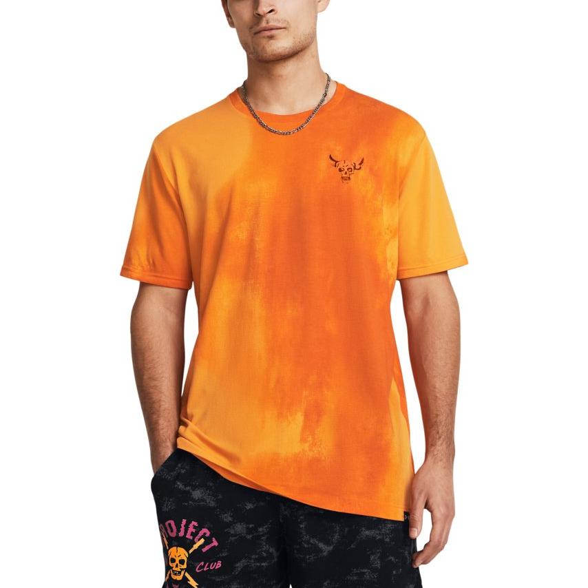 Under Armour Soft Comfortable Stretch Short Sleeve T-Shirt Men Tops Atomic-Orange 1383297-810