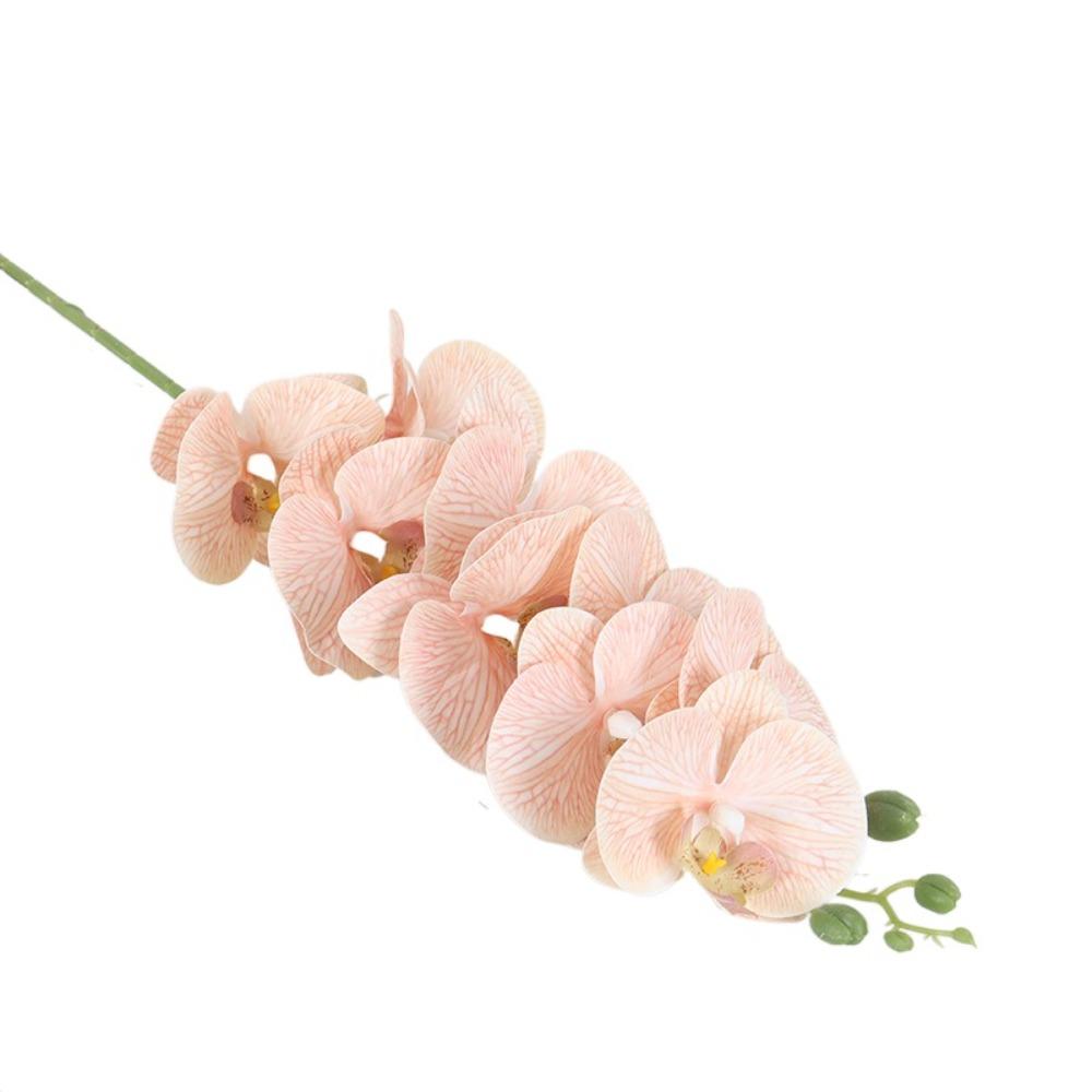 Ramură Artificială Phalaenopsis cu 9 Capete Imprimare 3D Orhidee Molie Falsă Acasă Grădină