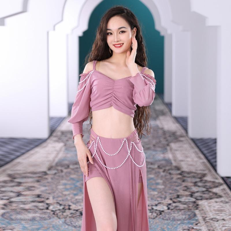 Long Skirt Swing Dance Skirt Set Belly Dance Palace Style Practice Skirt Oriental Dance Practice Skirt Sexy Set Long Skirt