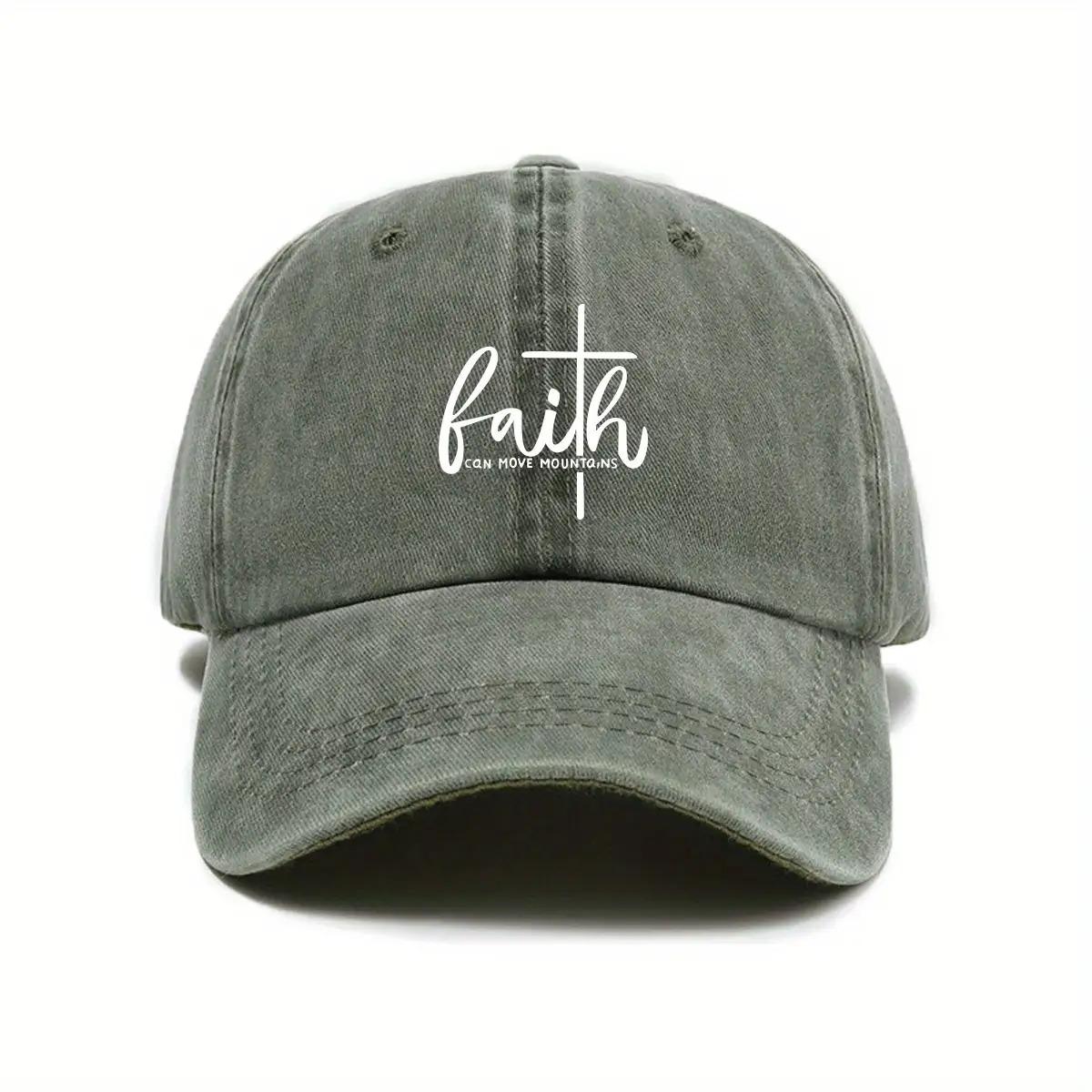 

Регулируемая бейсболка Faith - Черная дышащая Snapback, Унисекс повседневный головной убор для мужчин и женщин Adjustable