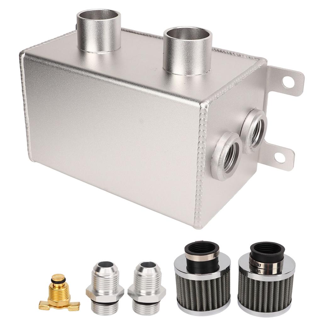 1200ml Oil Catch Can Kit Engine   Baffle Dual Filter Oil   Reservoir AN8 Hose Fitting
