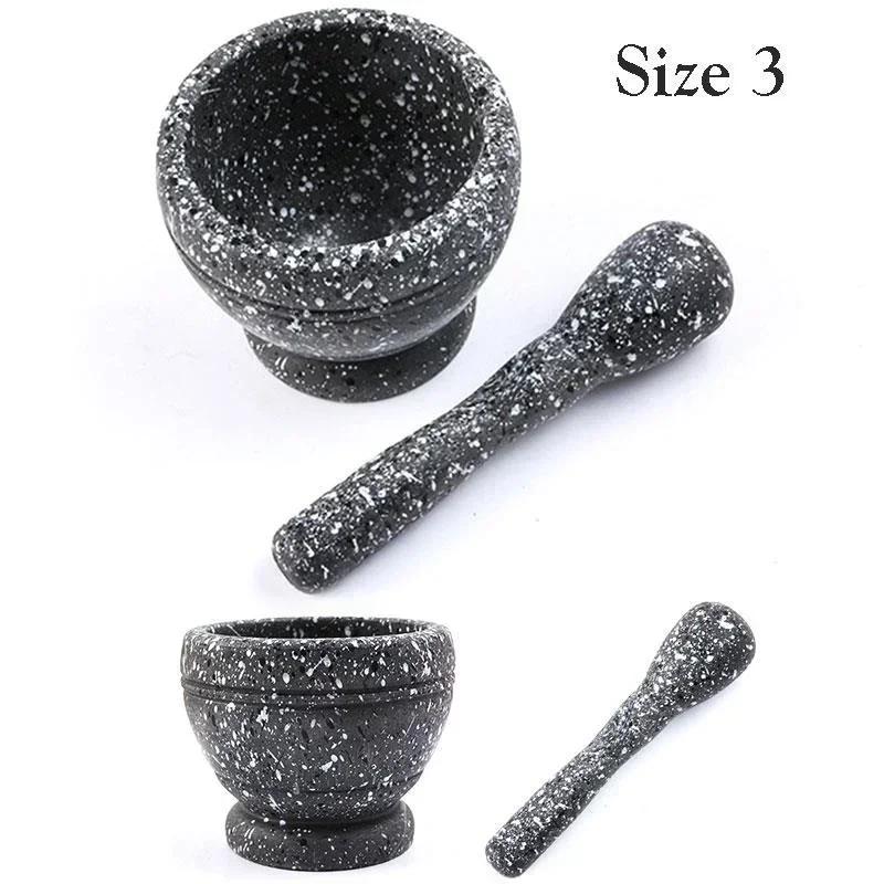 1 Pcs Stone Mortar Masher Multi-function Manual Household Garlic Mortar Pot Grinder Bowl Garlic Pot For Home Cook Tools