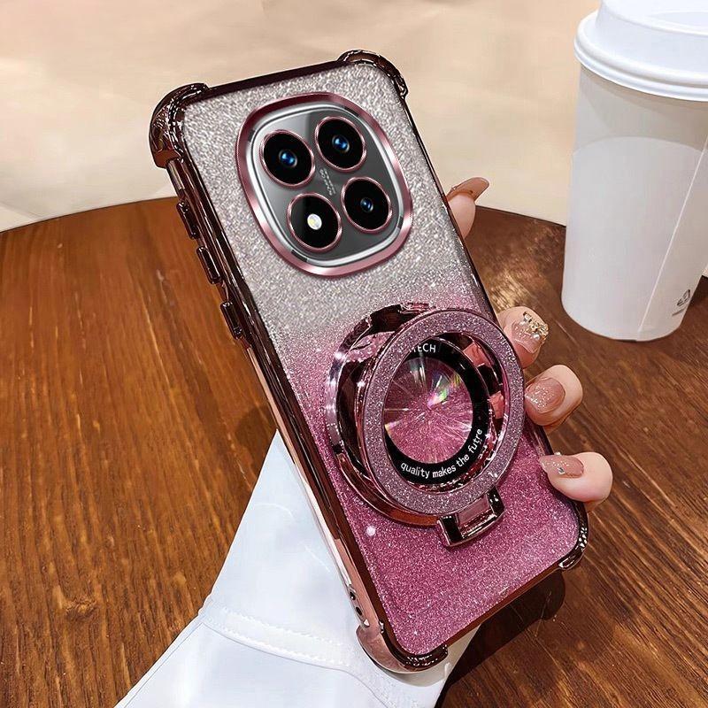 Luxus Glitzer Halterung Handyhülle Für Xiaomi Redmi Note 14 15 Pro Plus 15 15C 14C 14S 4G 5G Galvanisiert Stoßfest Silikonhülle