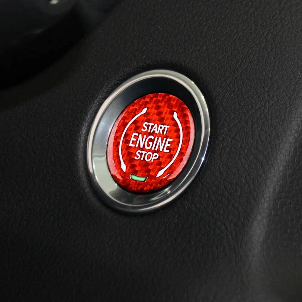 Carbon Fiber Engine Start Stop Button Cover for Chevrolet Corvette C8 Cadillac XT4 XT6 CT5 2019-2023