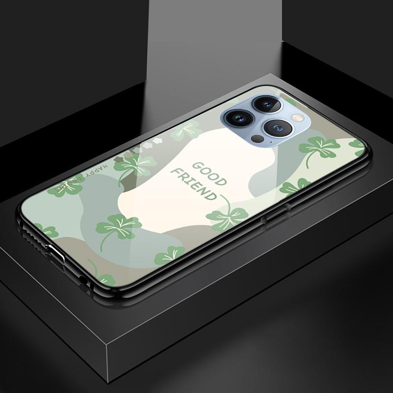 Tempered Glass Phone Case For OPPO Reno13 Reno14 Realme 11 12Pro 14 GTNeo6 C21Y C53 C75 OnePlus Nord2 NordCE3Lite Soft Edge Shockproof Smooth Shell