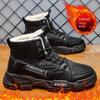 Stivali da moto Scarpe da uomo in cotone felpato Stivali alti in cotone Stivali da lavoro stile britannico