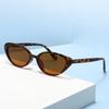 Fashion Cat Eye Sunglasses Women UV400 Protective Glasses 2pcs Rivets Brown Design Female Shades Purple Eyewear