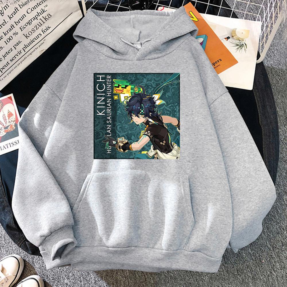Genshin Impact Kinich Hoodie Fashion Women Aesthetic Graphic Hoodies Unisex Autumn Winter Harajuku Vintage Pullovers Sweatshirts
