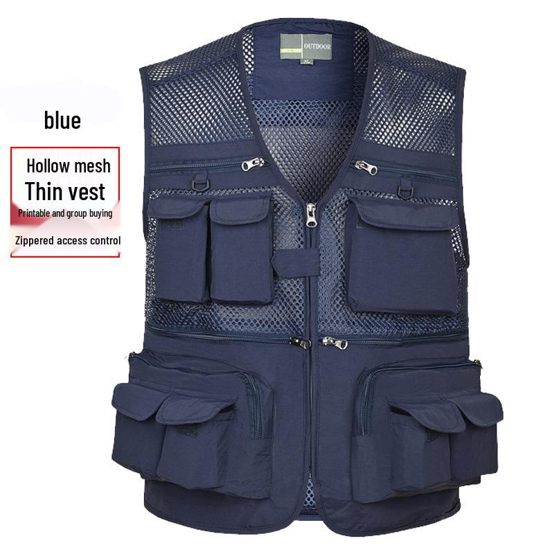 Men's Summer Mesh Multi-Pocket Fishing Vest – Outdoor Lightweight Sleeveless Jacket