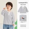 Kaka Panda Kids' Long Sleeve Spring T-shirt - Trendy Base Layer for Boys and Girls