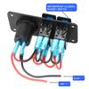 Rocker Switch Panel Dual USB Port Car Charger for Car Socket Switch