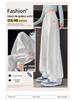 Women's 2025 High-Waisted Draping Petit Banana Sweatpants - Casual Straight Leg