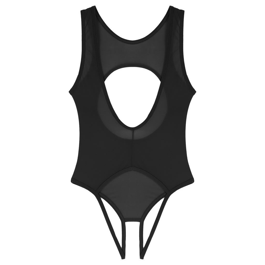 Dámské Micro Bikini Monokiny Plavky Vysoký střih Rozkrokové punčochové kalhoty Tanga Trikot Catsuit Teddy Body Body Spodní prádlo Noční klub Oblečení