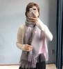 Double-sided wool cashmere scarf women's high-end autumn and winter presbyopia letter shawl
