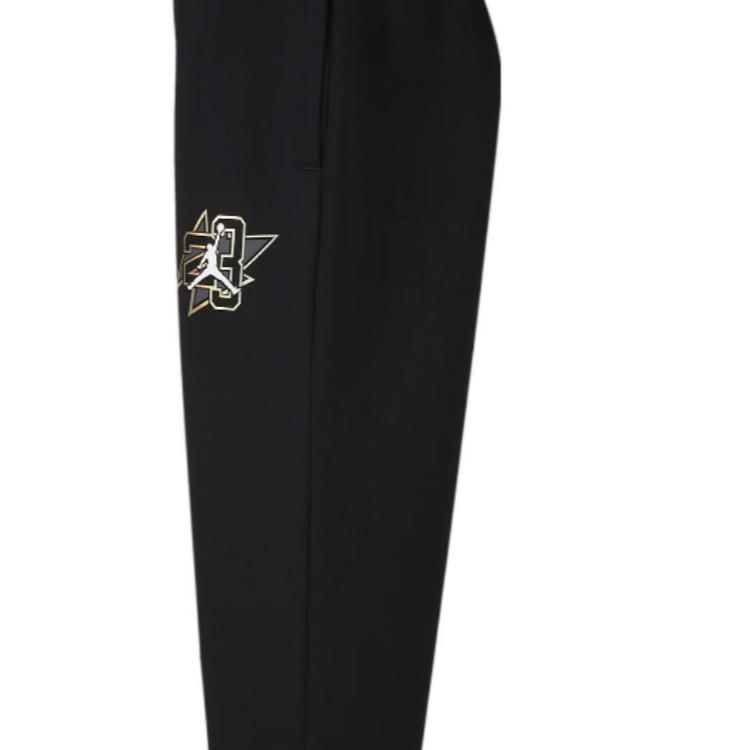 Jordan Take Flight Snap Print Lace-Up Casual Knit Sports Pants Kids Bottoms Black FZ1930-010