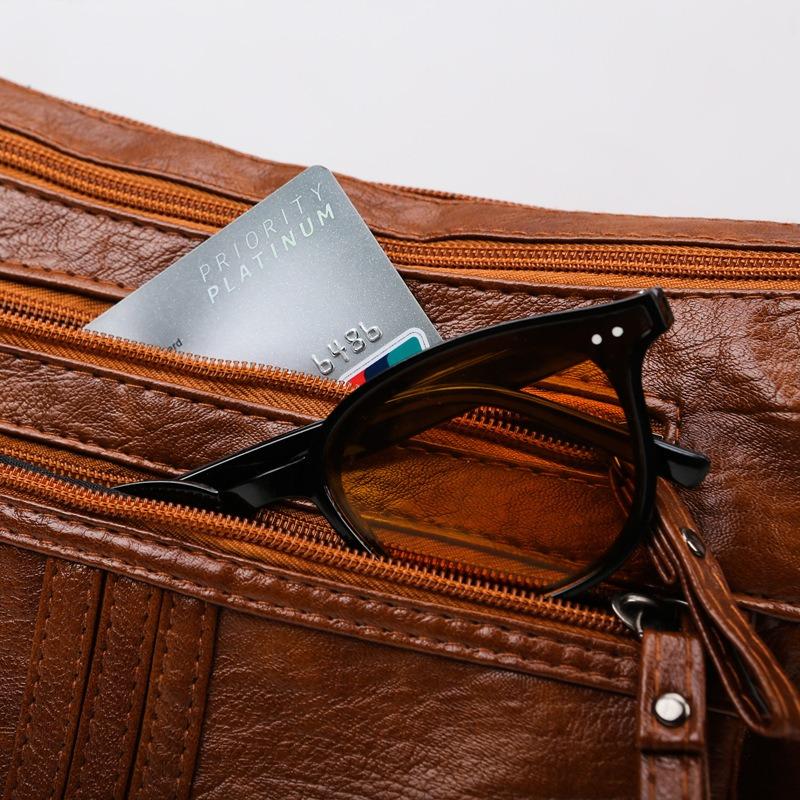 New fashionable versatile women's bag medium mother bag large capacity shoulder messenger bag soft leather backpack women