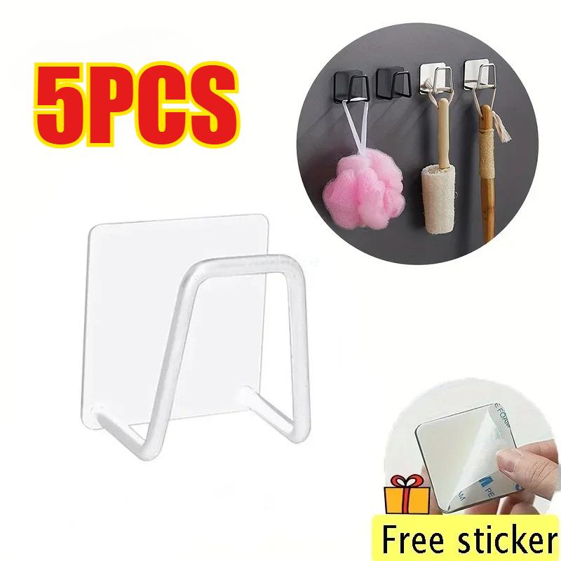 Kitchen Stainless Sink Sponges Racks Self Adhesive Sink Sponges Drain Drying Rack Household Wall Hooks Storage Organizer