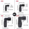 Black 45 Degree 90 Degree Aluminum AN4 AN6 AN8 AN10 Forged Type Swivel Hose End Fitting Adapter For Car CPE Oil Cooler Fuel Line