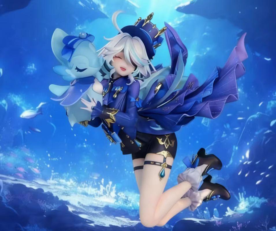 Genshin Impact Furina Figure 21cm Upgrade Version Face Sculpt Anime Collectible Model Doll Genshin Impact Furina The Grand Gala
