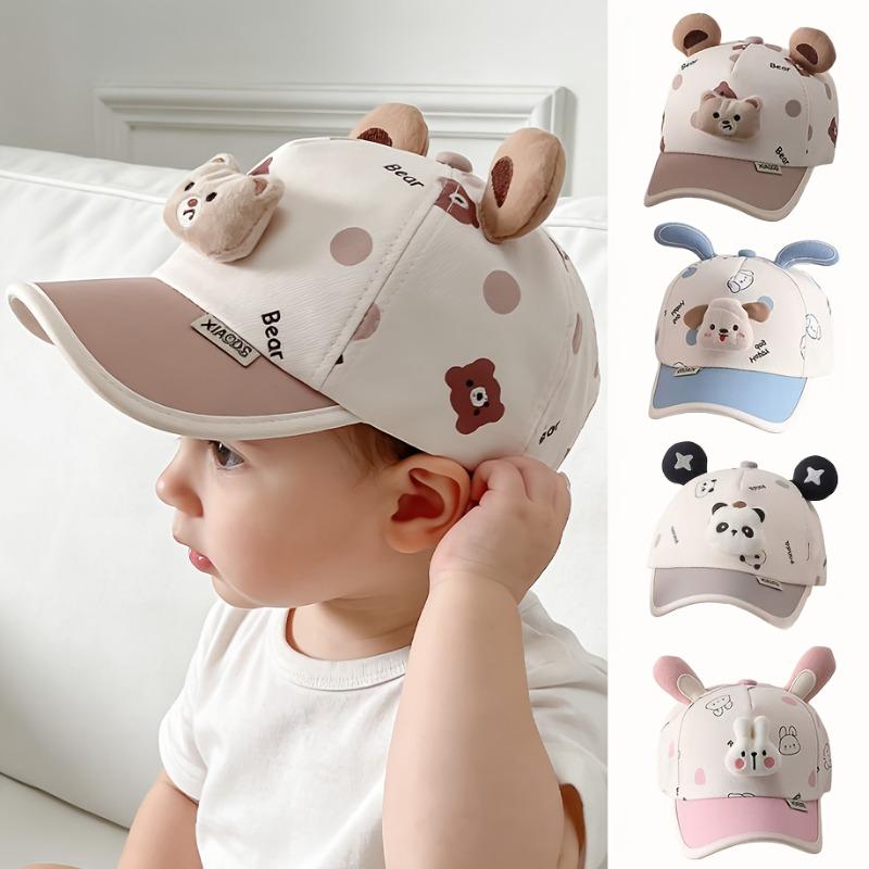 Kids Animal Baseball Cap, Hard Brim Sunshade Hat for Boys and Girls, Perfect for Outdoor Travel In Spring and Autumn.