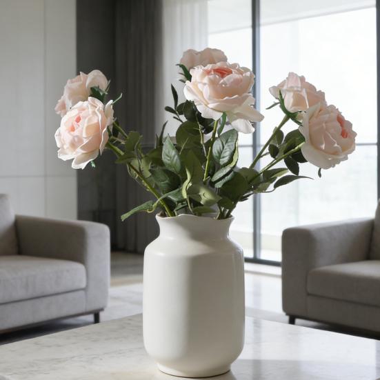 Fleur de Rose Artificielle Fausse Rose au Toucher Réel avec Tige Grandes Fleurs Branches de Roses pour Bouquet de Mariage Fête Saint-Valentin Floral