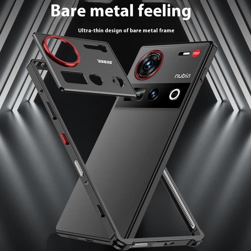 

For ZTE nubia Z70 Ultra 5G Bumper Cases Metal Frame Heat Dissipation Cover with Camera Lens Protector Purple