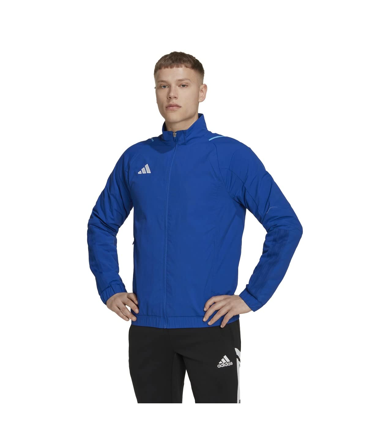 

Adidas Tiro 24 Competition Презентационная куртка GZI71 Куртка для повседневной командной носки на молнии для мужчин, стиль жизни, HU1336 ROYBLU/Pa J/L