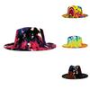 Trendy Jazz Hat For Men In Tie-dye Wool With Breathable And Waterproof Features