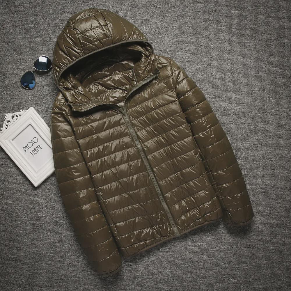 Men's Lightweight Hooded Cotton Jacket - Warm, Fashionable, Short, Casual, and Portable with Stand Collar for Autumn and Winter