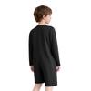 Combinaison Adaptative Unisex pour Enfants Col Rond Manches Longues Boutons-Pression à l'Entrejambe Couleur Unie Besoins Spéciaux