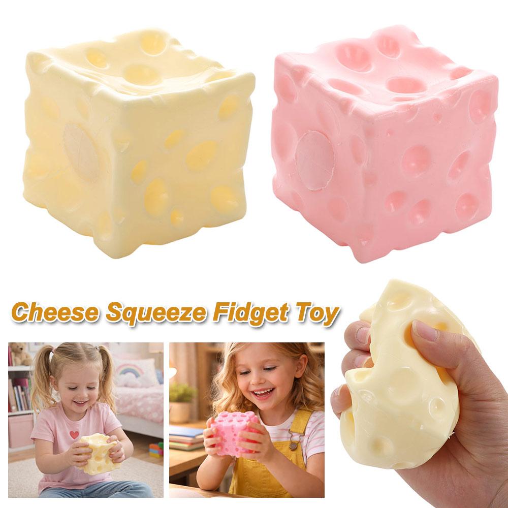 Squishy Texture Cheese Squeeze Fidget Toy Shapeable ASMR Sensory Stress Toy Kids Adults