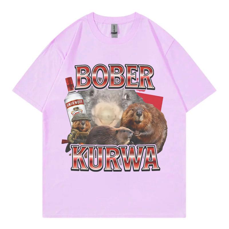 Bober Kurwa Lustiges Ratten-Meme Grafik T-Shirts Harajuku Y2k Vintage T-Shirt Sommer Mode Lässig Baumwoll-T-Shirts Unisex Streetwear