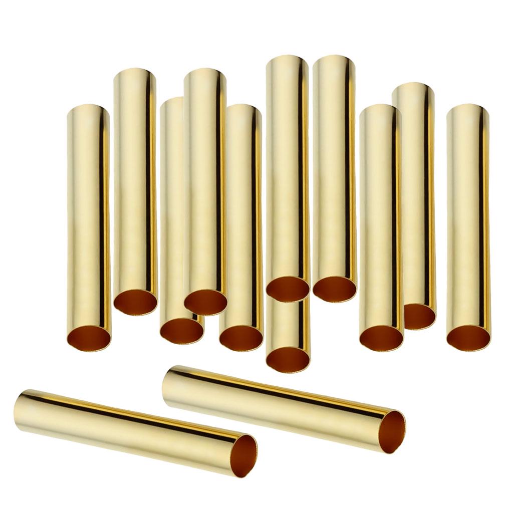 100 ks měděné rovné hladké dlouhé trubkové korálky 30 mm, 4 mm zlaté