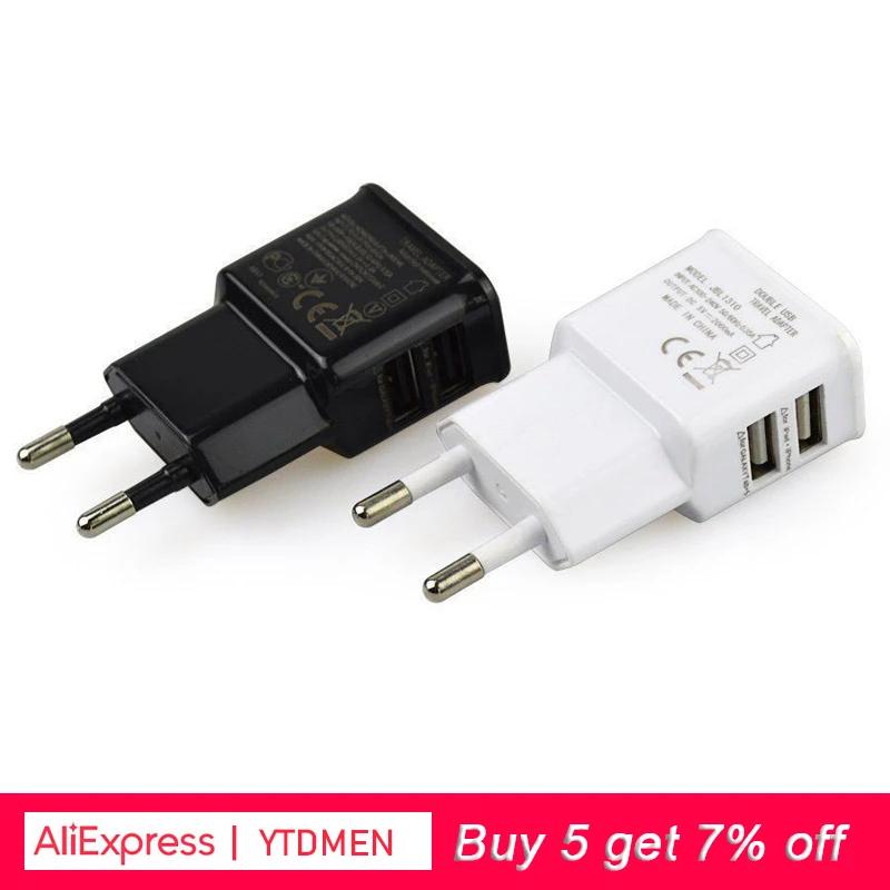 5V 2A EU Plug Charger USB EU Charger PlugFor XS X Max Huawei P 30 Samsung S 9 Plus Travel Wall Charger Adapter