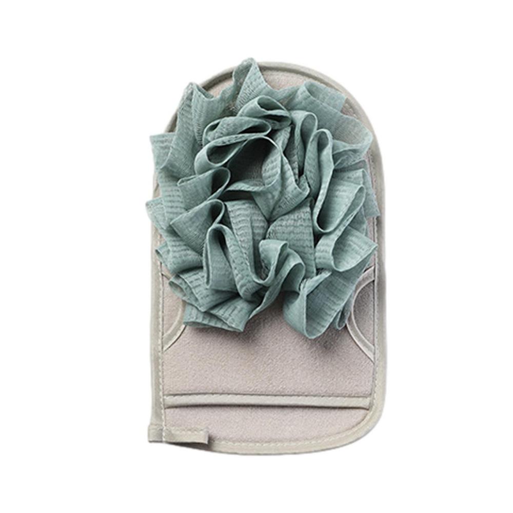 Shower Mitt Double-Sided Shower Wash Scrubber Reusable Bathroom Body Scrubber Fast Drying Loofah Gloves Exfoliate Dead Skin