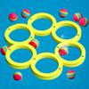 Foam Rings Toy Pool Floats with 10 Colorful Tossing Balls Water Sports Floating Pool Game Toy for Family Gatherings