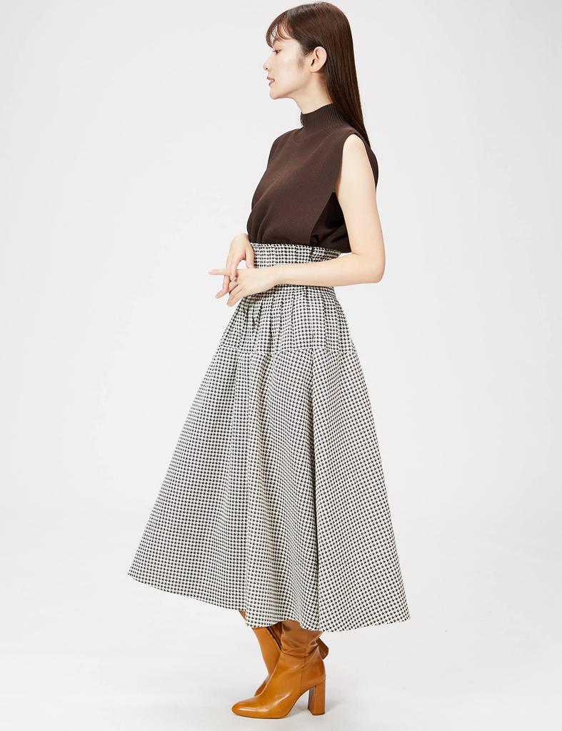 Knit Vest Combination Volume Dress SWNO224111 BRW 0 [Sneider] Women's