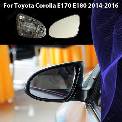 Exterior Rearview Left & Right  Angle Replacement Heated Mirror Glass For Toyota Corolla E170 E180 2014-2016