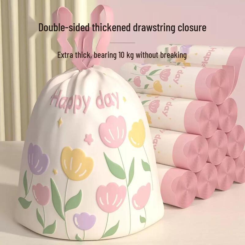 Ally Tulip Print Floral Scent Drawstring Trash Bags