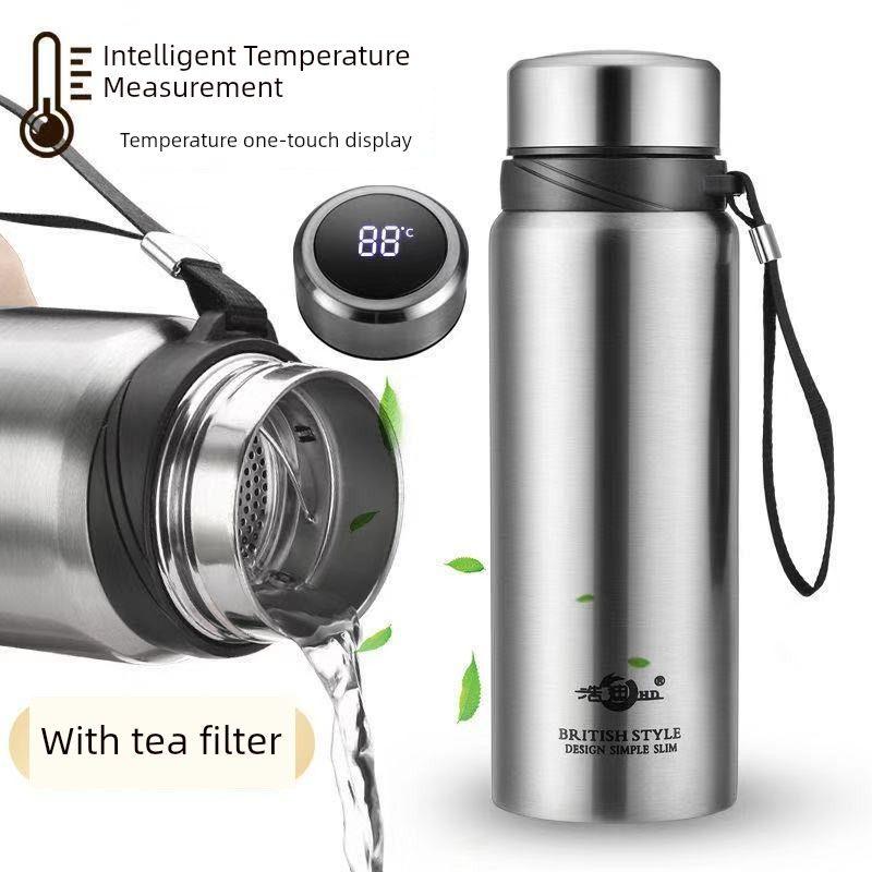 Smart 304 Stainless Steel Large Capacity Vacuum Cup for Male and Female Students Indoor Outdoor Portable Business Tea Making Water Cup