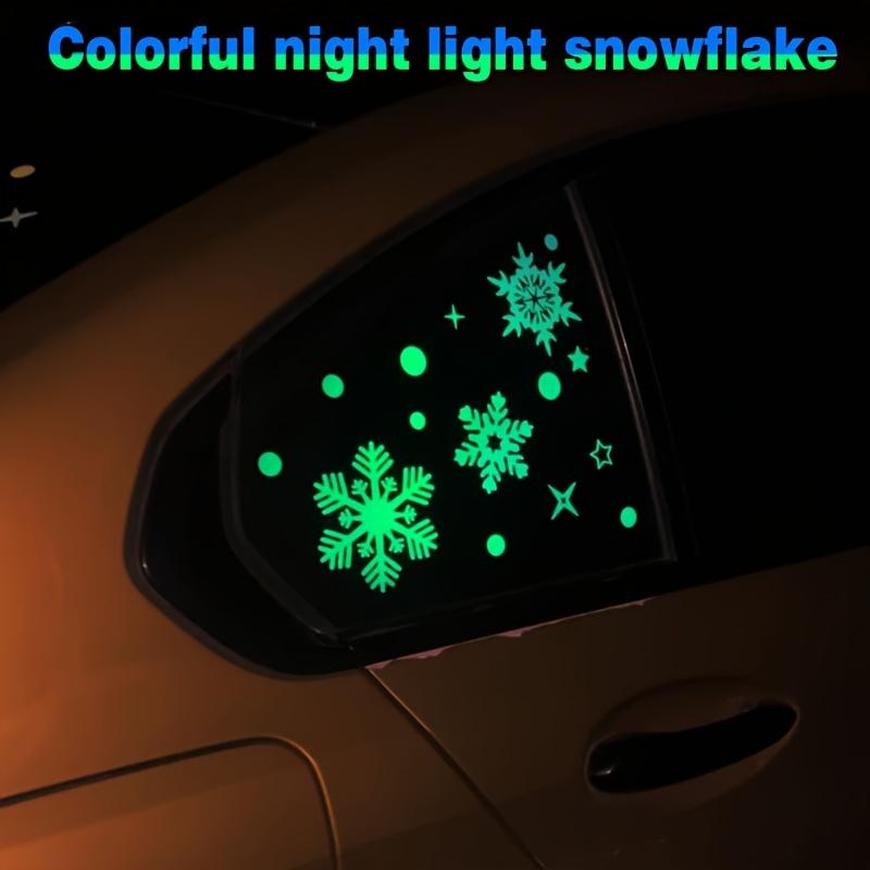 Christmas Glow-in-the-dark Snowflake Car Stickers For Window Display Window Decorations Wall Stickers