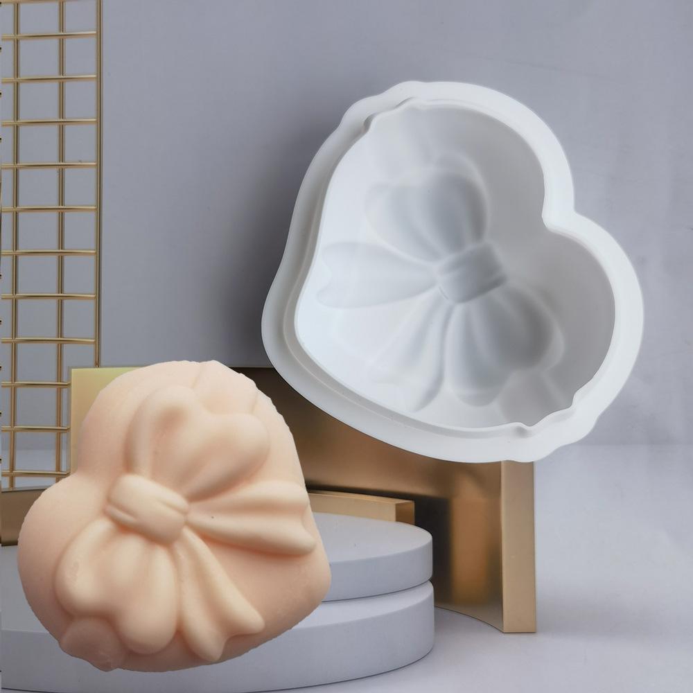 Silicone Single Bow Love Cake Mould Ice Cream Jelly Pudding Soap Mousse Cake Mould
