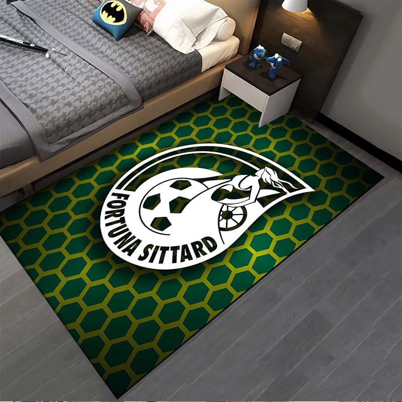 Fortuna Sittard Logo Teppich geeignet als rutschfeste Matte für das Wohnzimmer oder Schlafzimmer Sofa