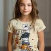 Kids Clothes Children's T-Shirt Girl Short Sleeve Top Cartoon Cat Girls Summer Clothes Child T-Shirt  Children's Clothing
