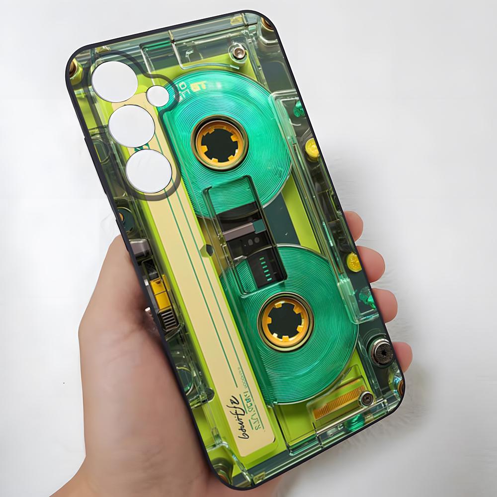 Retro Magnetic Radio Tape Cassette Phone Case For Samsung S26 Ultra S25 Edge Ultra S23 S22 S21 S20 Ultra Plus S24 Fe Glass Cover