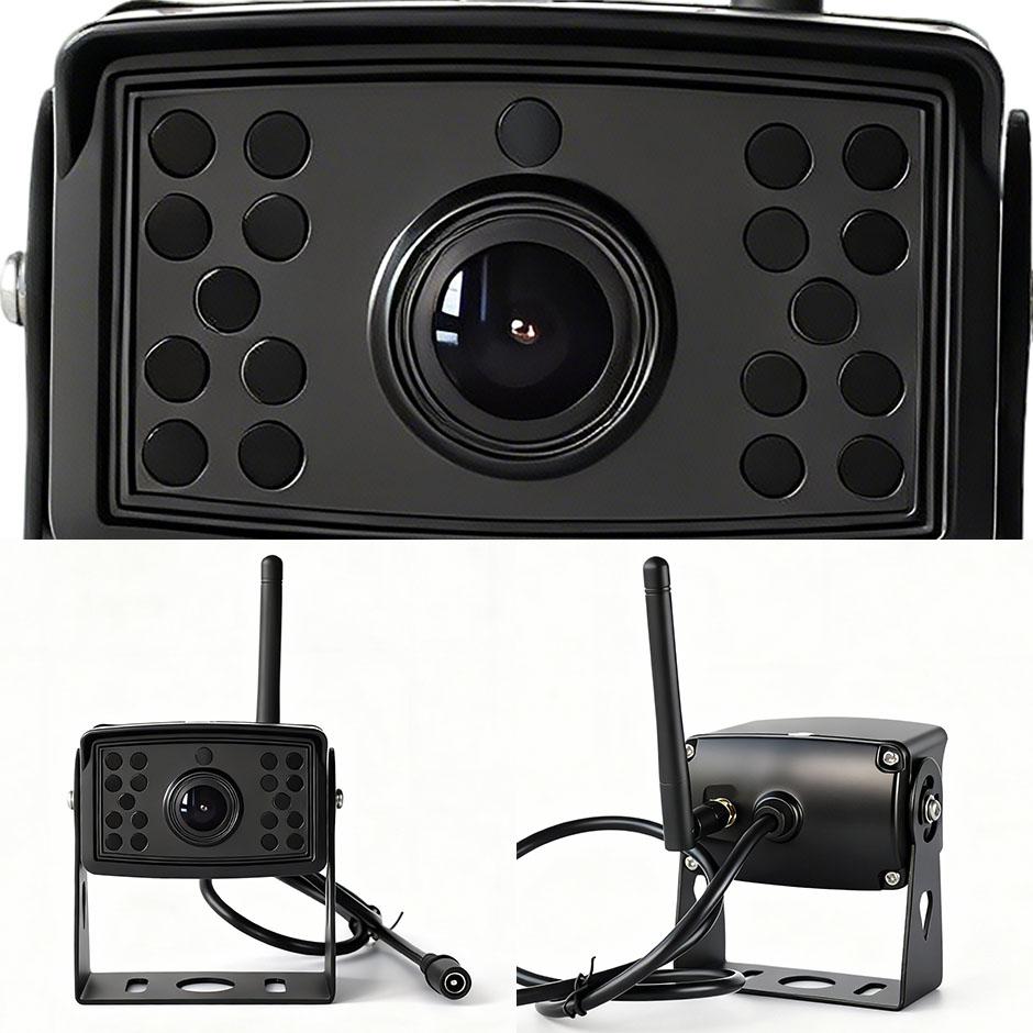 HD Wireless Backup Camera Infrared Night Vision Rear 7In Monitor AHD1080P BSD for Truck Bus RV Camper Trailer Excavator Lorry