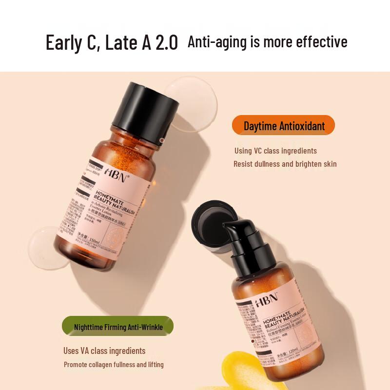 HBN Glow-Boosting Retinol & Vitamin C Skincare Travel Set 2.0