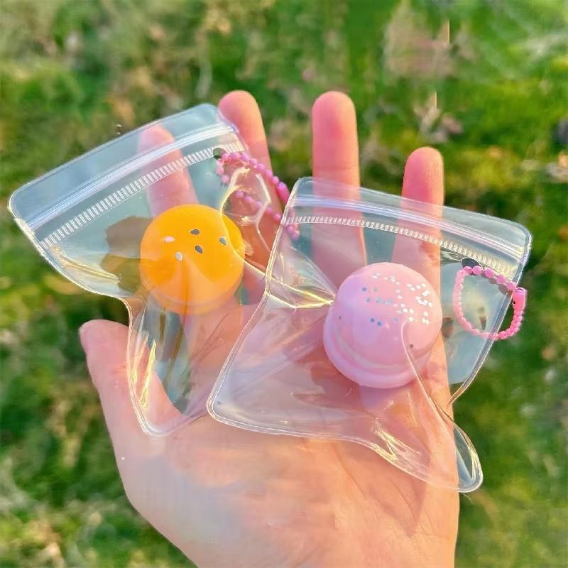 2PCS Mochi Taba Squishy Kawaii Mini Pink Black Biscuit Hamburger Bread Dessert DIY Pendant Squeeze Girl Toy Kids Birthday Gift